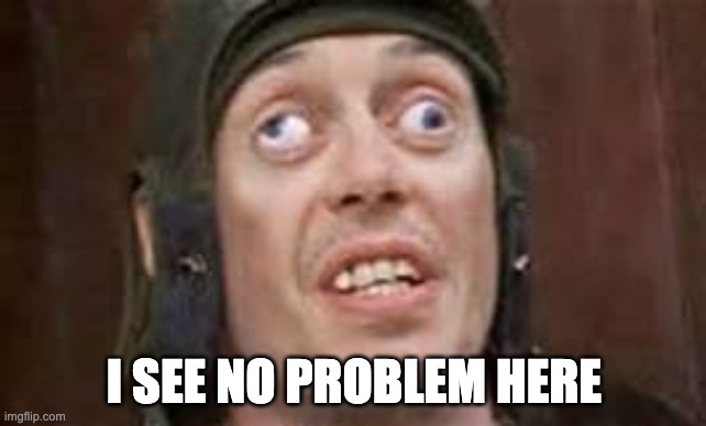 What I see is... | I SEE NO PROBLEM HERE | image tagged in crazy eyes | made w/ Imgflip meme maker