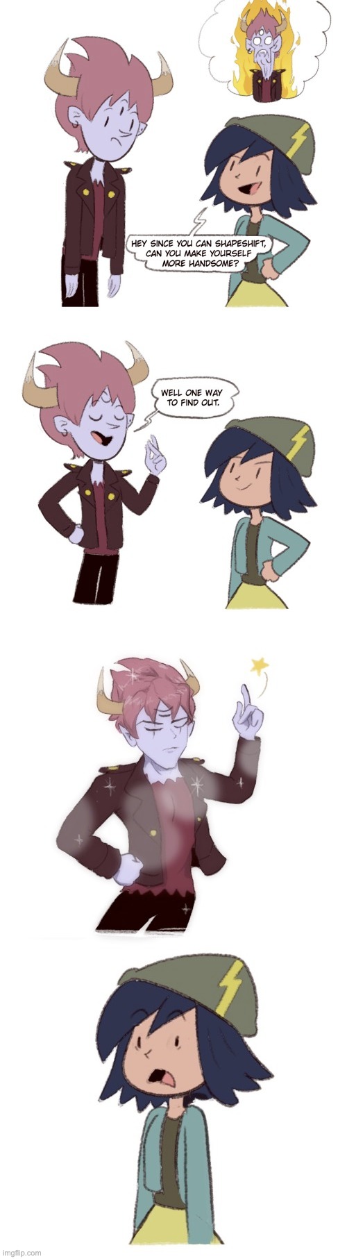 MorningMark - When you are so good at shapeshifting you turned into anime. | image tagged in morningmarks,svtfoe,comics/cartoons,star vs the forces of evil,comics,memes | made w/ Imgflip meme maker