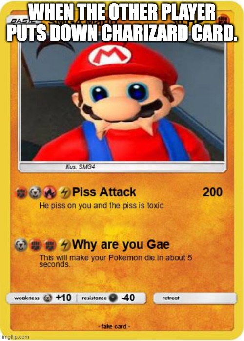 14,375$ CARD | WHEN THE OTHER PLAYER PUTS DOWN CHARIZARD CARD. | image tagged in funny memes | made w/ Imgflip meme maker