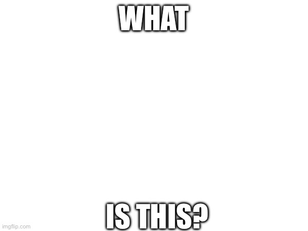 WHAT; IS THIS? | made w/ Imgflip meme maker