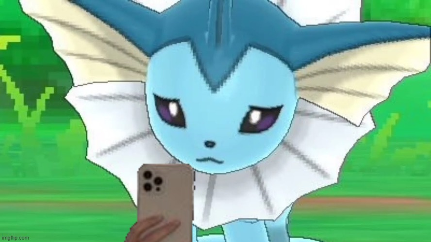 tf did vaporeon see | image tagged in vaporeon sad | made w/ Imgflip meme maker