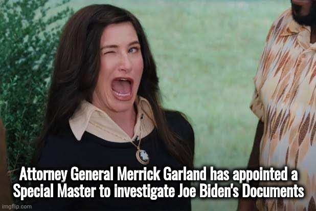 We know how this will end up | Attorney General Merrick Garland has appointed a
 Special Master to investigate Joe Biden's Documents | image tagged in wandavision agnes wink,total drama,politicians suck,biased justice,nothing to see here | made w/ Imgflip meme maker