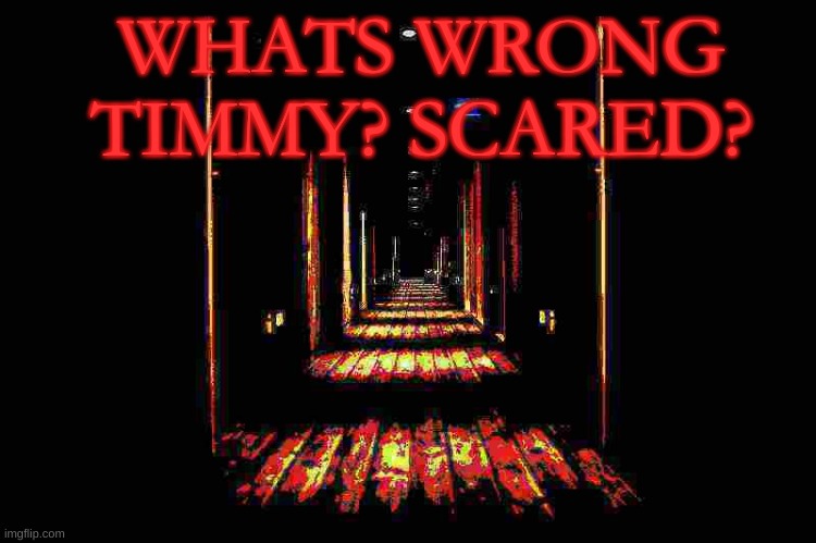 Being in Random Hallways be like: | WHATS WRONG TIMMY? SCARED? | image tagged in hotel,scary,scared,monster | made w/ Imgflip meme maker