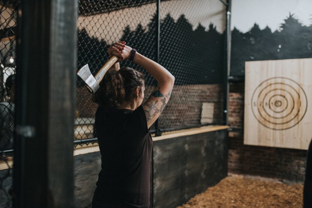 axe throwing Blank Meme Template