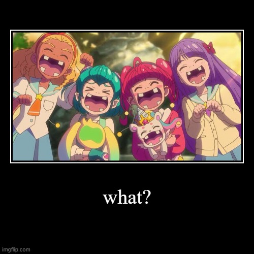 HOW?! | image tagged in demotivationals,precure | made w/ Imgflip demotivational maker