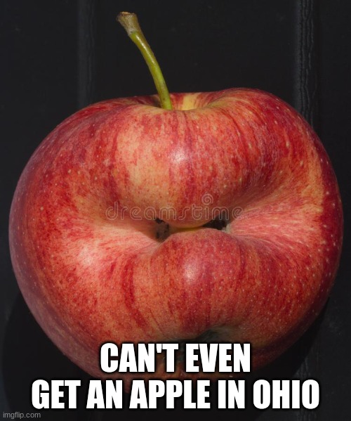 Apple | CAN'T EVEN GET AN APPLE IN OHIO | image tagged in apple,ohio,memes,funny | made w/ Imgflip meme maker
