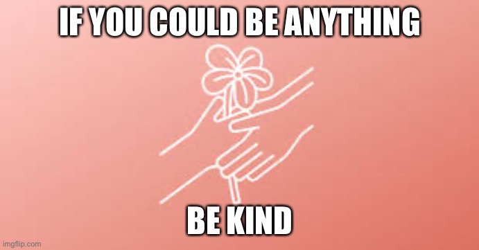 Live your life the best you can | IF YOU COULD BE ANYTHING; BE KIND | image tagged in kindness | made w/ Imgflip meme maker