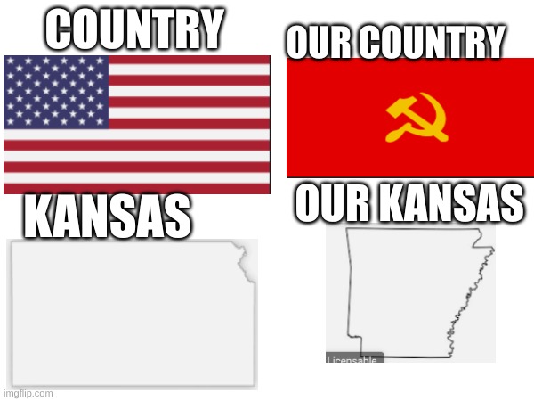 OUR COUNTRY; COUNTRY; KANSAS; OUR KANSAS | image tagged in geography | made w/ Imgflip meme maker