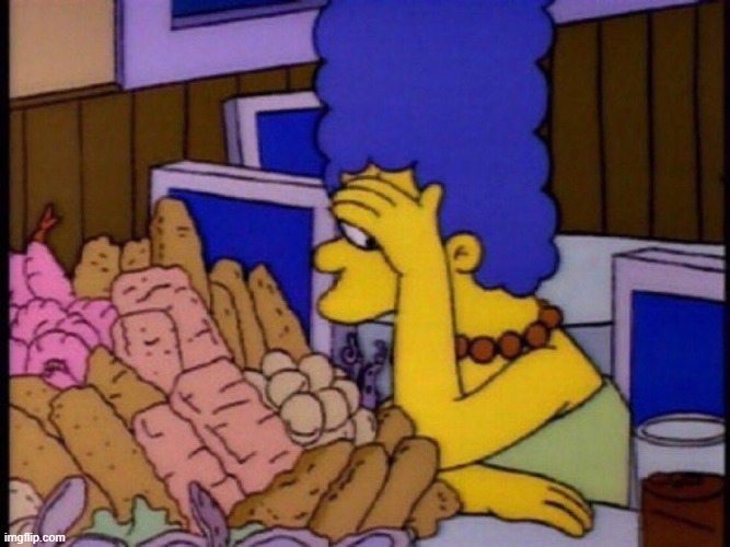 Marge Hiding Her Face | image tagged in marge hiding her face | made w/ Imgflip meme maker