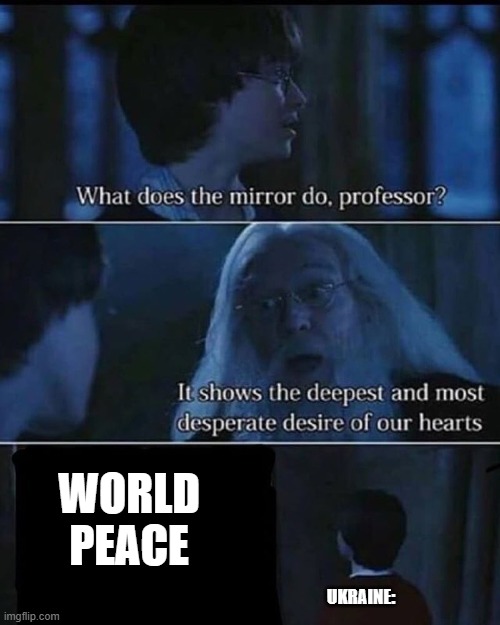 Wold peace | WORLD PEACE; UKRAINE: | image tagged in desire,lol,memes | made w/ Imgflip meme maker