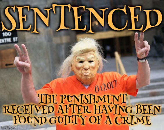 SENTENCED | SENTENCED; THE PUNISHMENT RECEIVED AFTER HAVING BEEN FOUND GUILTY OF A CRIME | image tagged in sentenced,guilty,punishment,crime,conviction,consequences | made w/ Imgflip meme maker
