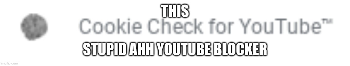 THIS; STUPID AHH YOUTUBE BLOCKER | made w/ Imgflip meme maker