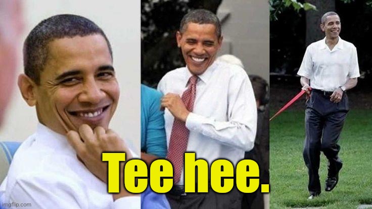 Hussein is so...  "manly". | Tee hee. | image tagged in gay obama,lgbtq,liberals,criminals,missouri | made w/ Imgflip meme maker