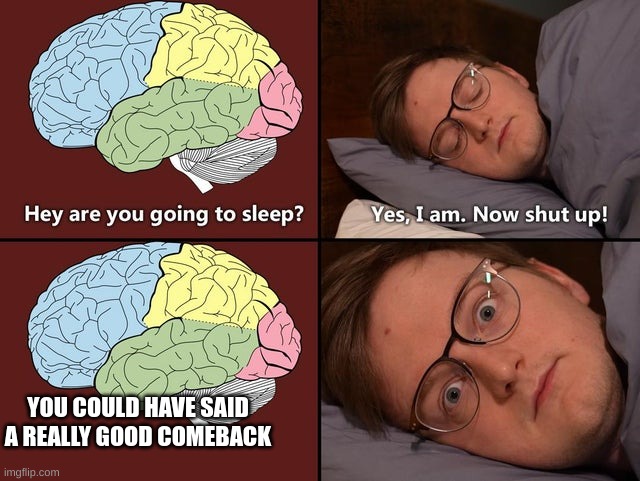 Grian stays awake | YOU COULD HAVE SAID A REALLY GOOD COMEBACK | image tagged in grian stays awake | made w/ Imgflip meme maker