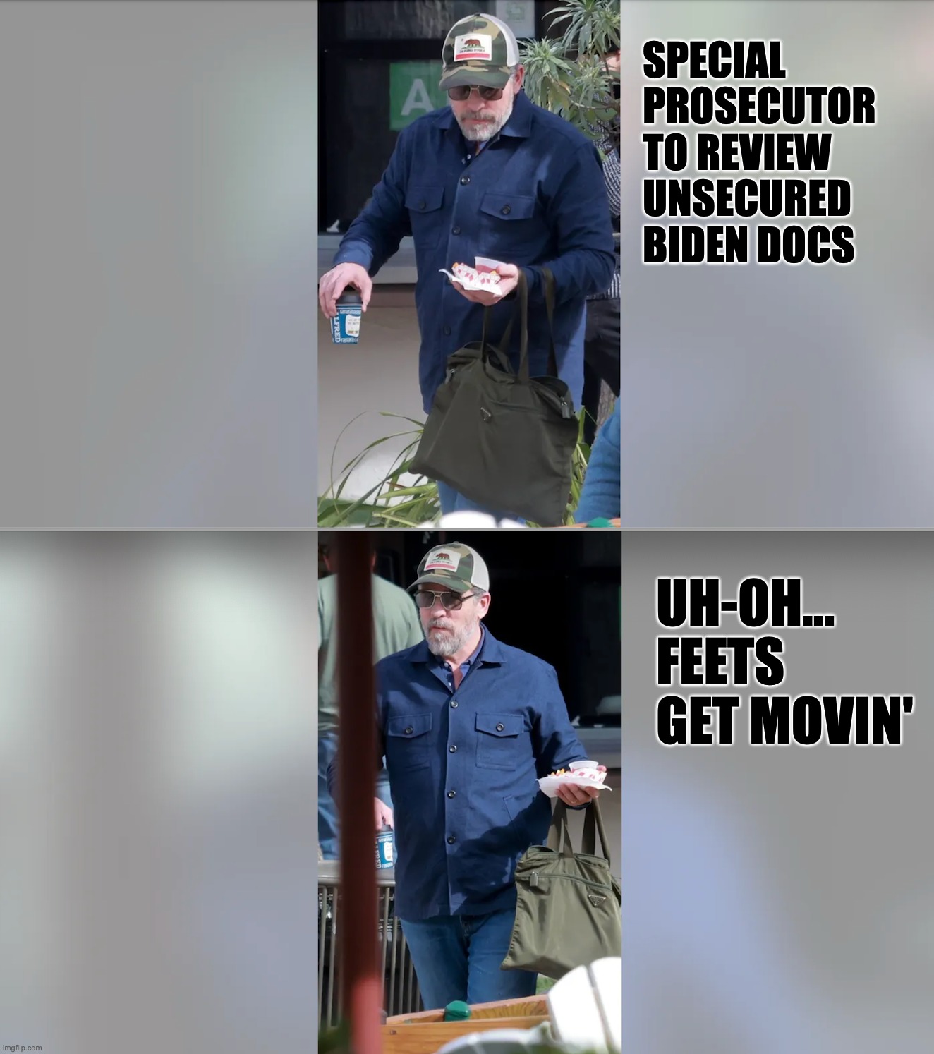 SPECIAL PROSECUTOR TO REVIEW UNSECURED BIDEN DOCS; UH-OH...
FEETS GET MOVIN' | image tagged in hunter biden,oops,joe biden,corruption | made w/ Imgflip meme maker