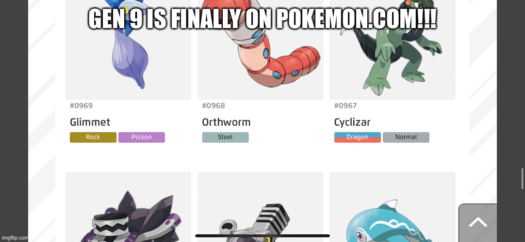 YIPPEEEE | GEN 9 IS FINALLY ON POKEMON.COM!!! | made w/ Imgflip meme maker