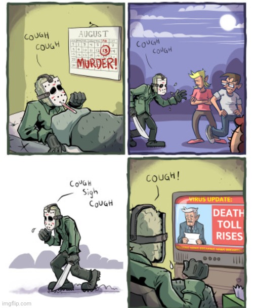 Friday the 13th | image tagged in friday the 13th,comics,comics/cartoons,slasher,jason voorhees,jason | made w/ Imgflip meme maker