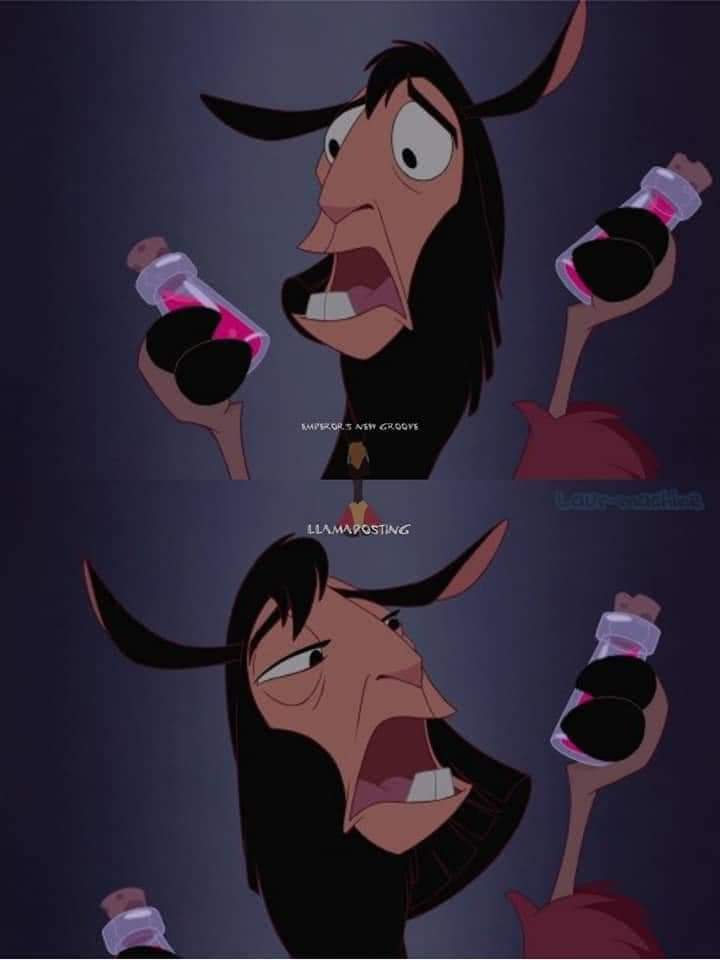 High Quality Kuzco with 2 Potions Blank Meme Template