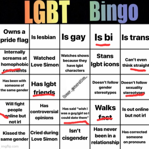 LGBTQ bingo | image tagged in lgbtq bingo | made w/ Imgflip meme maker