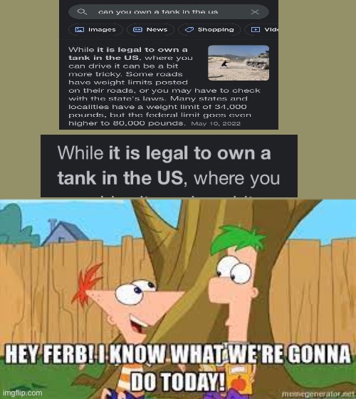 Oh ho ho oh no | image tagged in hey ferb i know what we're gonna do today,tonk | made w/ Imgflip meme maker