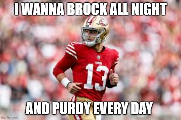 meme by brad brock all night | I WANNA BROCK ALL NIGHT; AND PURDY EVERY DAY | image tagged in sports | made w/ Imgflip meme maker