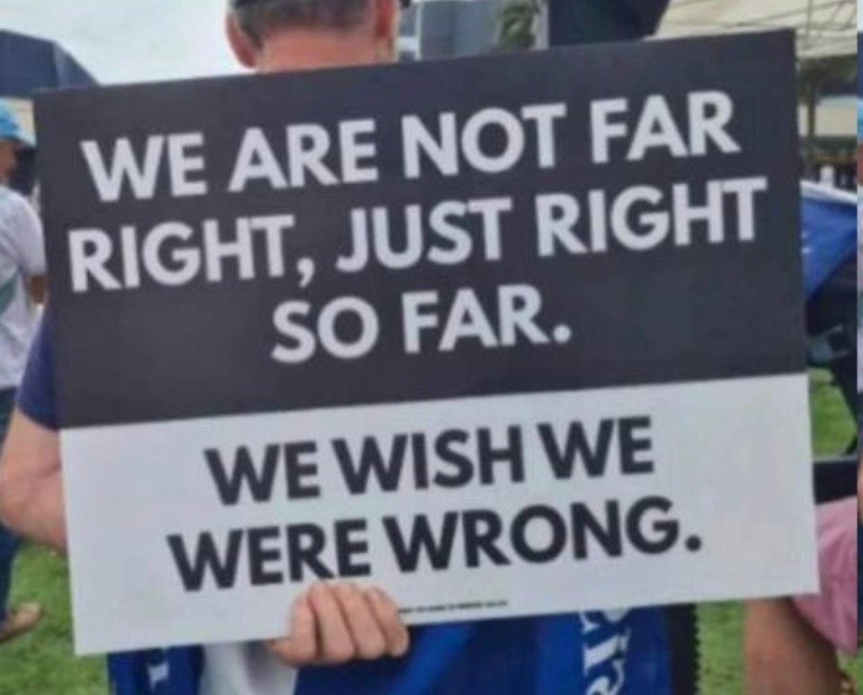 We are not far right, just right so far. | image tagged in far right,right so far | made w/ Imgflip meme maker