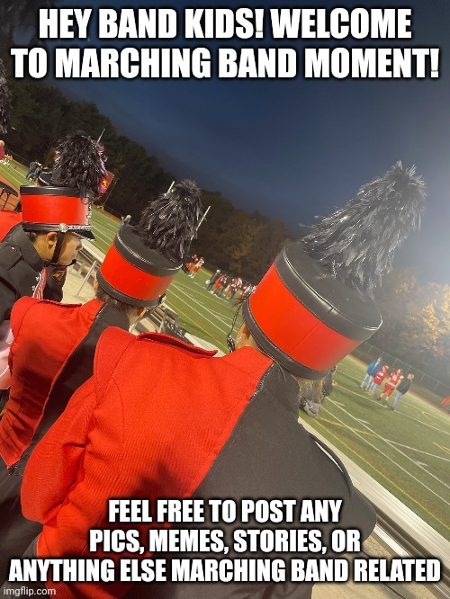 Hello! | image tagged in marching band,welcome | made w/ Imgflip meme maker