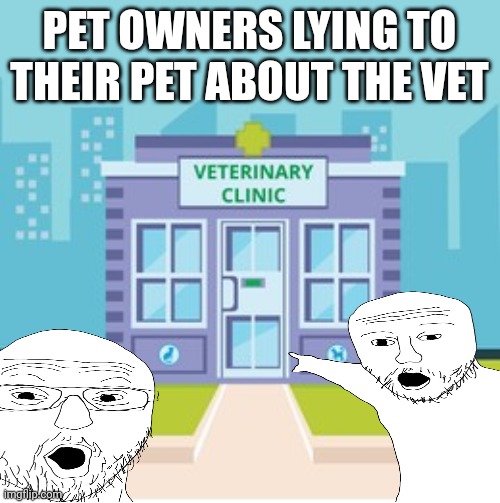 Lies | PET OWNERS LYING TO THEIR PET ABOUT THE VET | image tagged in pets | made w/ Imgflip meme maker