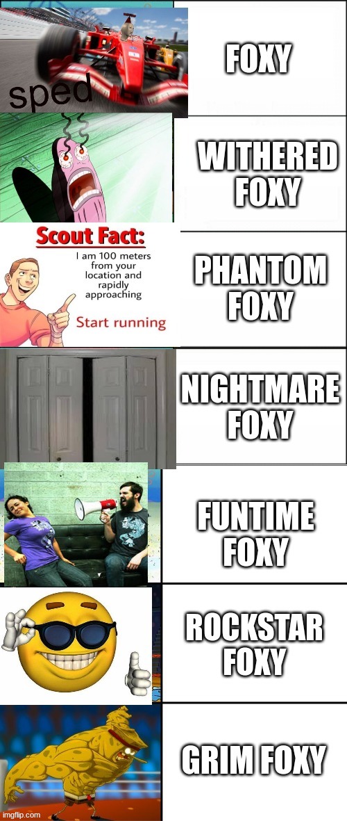 foxy in nutshell | image tagged in fnaf,foxy,the man behind the slaughter | made w/ Imgflip meme maker
