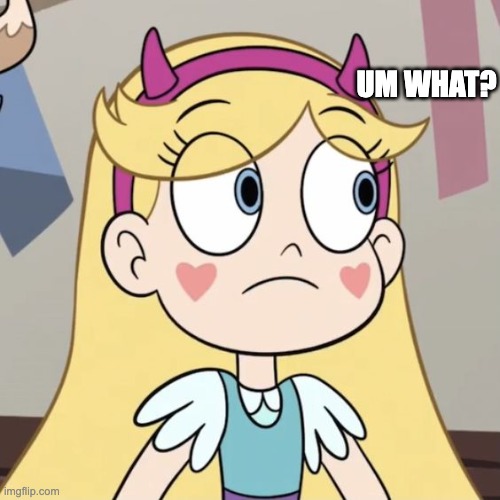 Um what? | UM WHAT? | image tagged in star butterfly,svtfoe,memes,funny,star vs the forces of evil,what | made w/ Imgflip meme maker