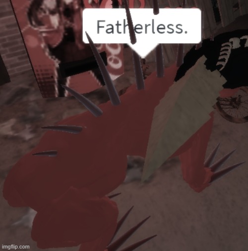 SCP-939 saw a furry | image tagged in scp-939 says fatherless | made w/ Imgflip meme maker