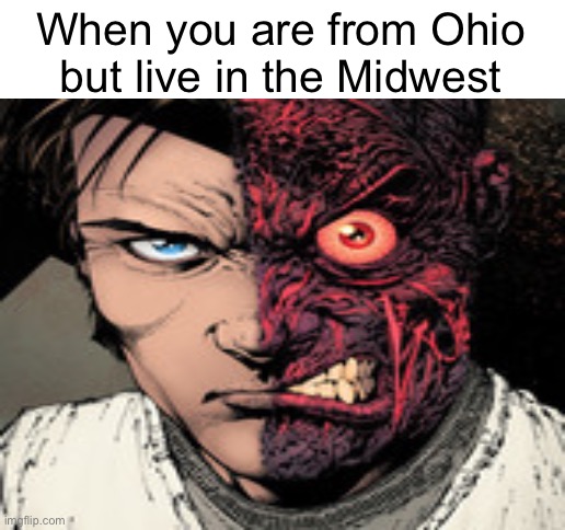 Only in Ohio | When you are from Ohio but live in the Midwest | image tagged in blank white template | made w/ Imgflip meme maker