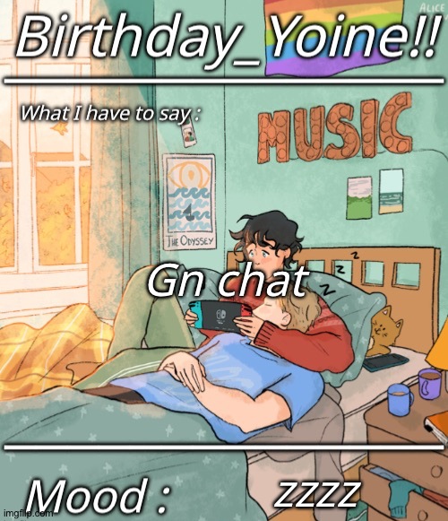 so tired :D | Gn chat; zzzz | made w/ Imgflip meme maker