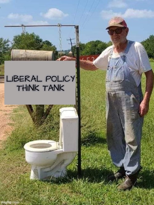 Liberal Policy | LIBERAL POLICY
THINK TANK | image tagged in toilet sign,liberals,funny,memes | made w/ Imgflip meme maker
