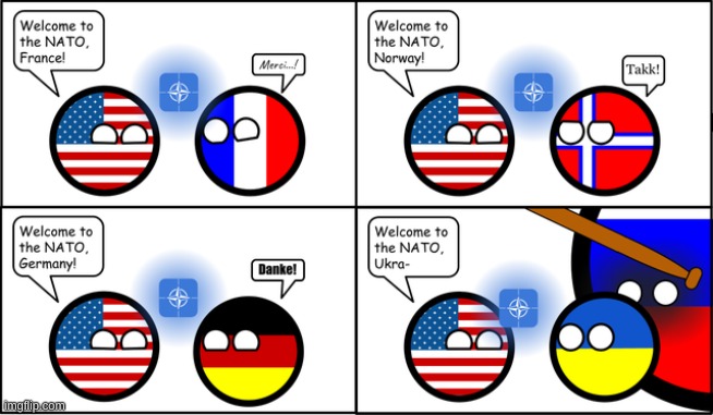 i hope NATO doesn't invade Russia | image tagged in countryballs | made w/ Imgflip meme maker