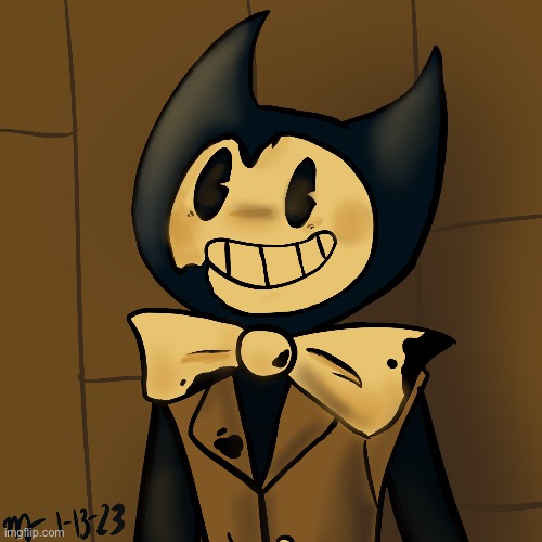 A little drawing of Toon Bendy that my friend requested :D | made w/ Imgflip meme maker