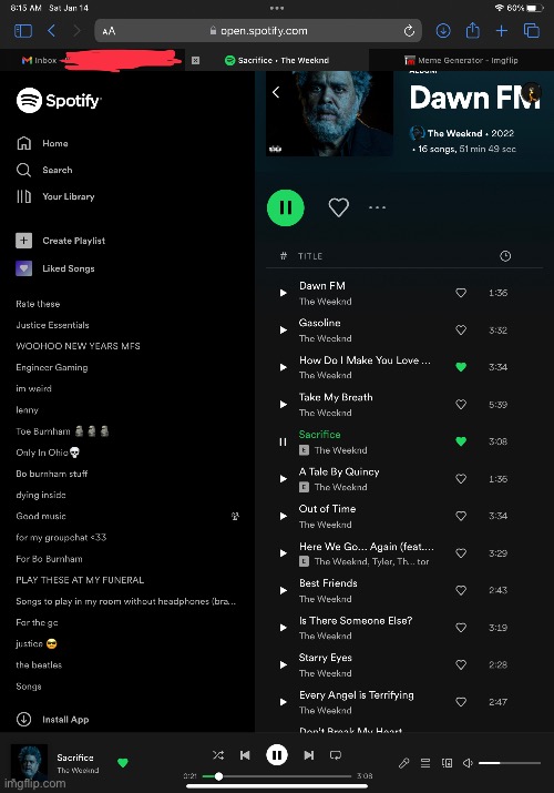 This whole album is a banger | made w/ Imgflip meme maker