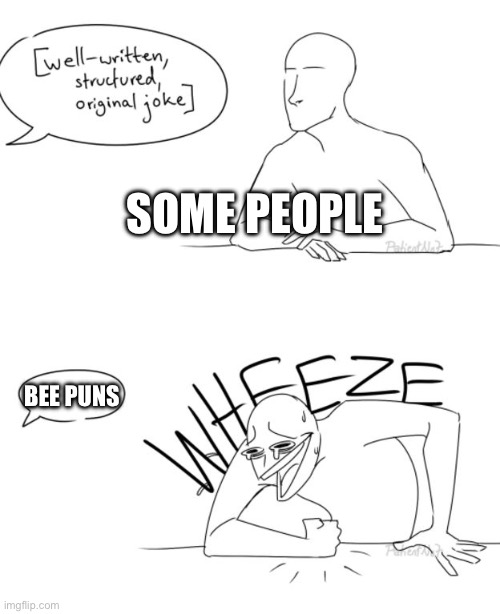 Some people | SOME PEOPLE; BEE PUNS | image tagged in well-written structured original koke | made w/ Imgflip meme maker