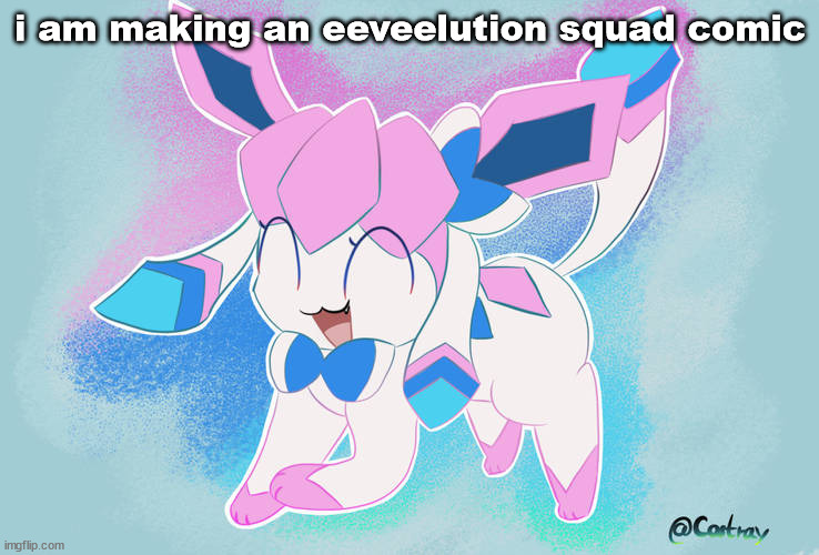 sylceon drawn by Costray | i am making an eeveelution squad comic | image tagged in sylceon drawn by costray | made w/ Imgflip meme maker