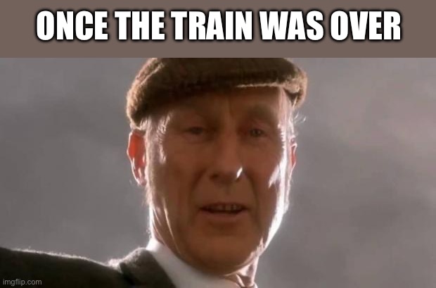 Once the train was over | ONCE THE TRAIN WAS OVER | image tagged in that'll do pig | made w/ Imgflip meme maker