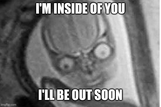 I'M INSIDE OF YOU; I'LL BE OUT SOON | image tagged in cursed,you have been eternally cursed for reading the tags | made w/ Imgflip meme maker