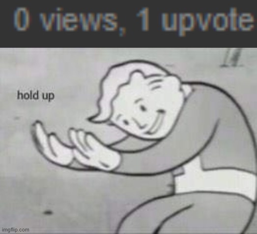 hol up | image tagged in fallout hold up | made w/ Imgflip meme maker