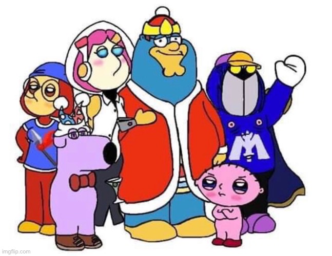 can someone draw r34 of this? | image tagged in family guy,kirby | made w/ Imgflip meme maker