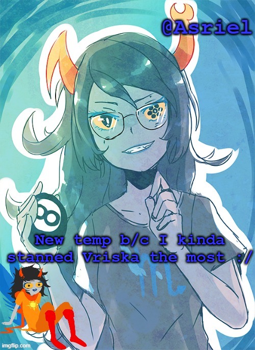 vriska did nothing wrong | New temp b/c I kinda stanned Vriska the most :/ | image tagged in asriel's vriska template | made w/ Imgflip meme maker