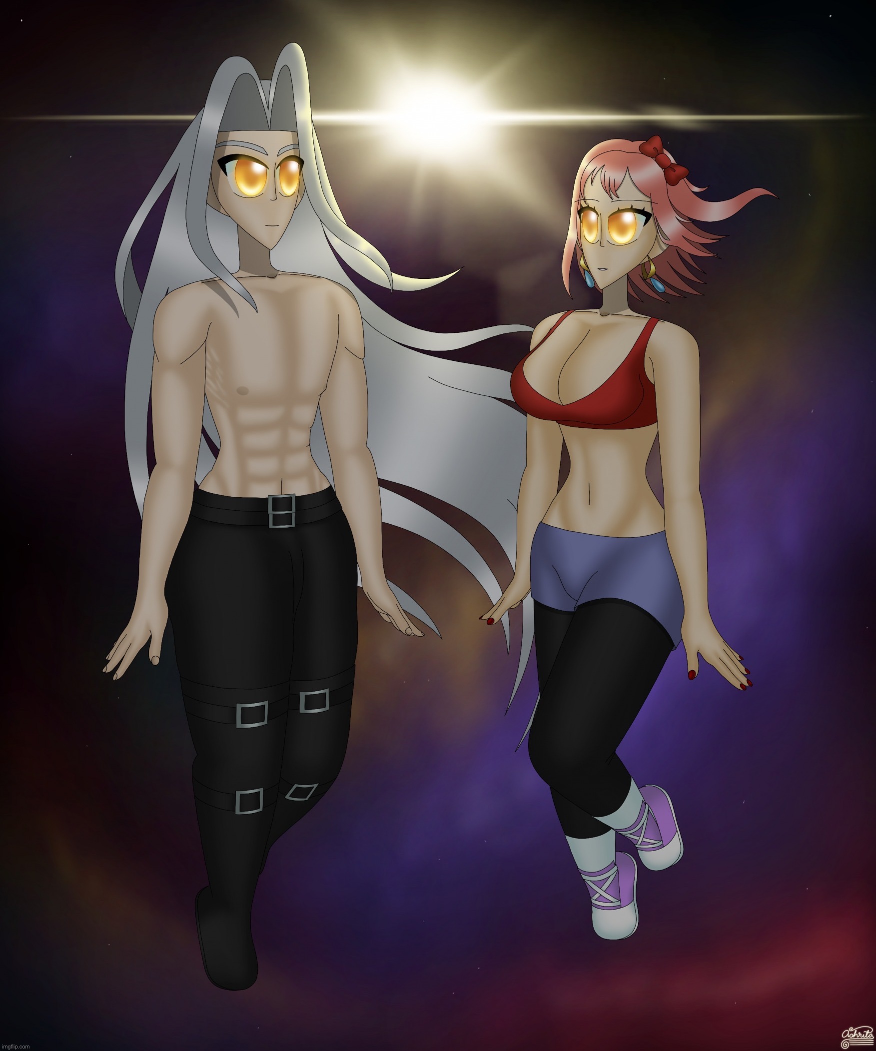The Sayori and Sephiroth series is finally finished /hj | image tagged in sayori and sephiroth | made w/ Imgflip meme maker