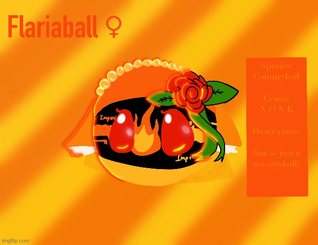 Flariaball in a dress, but ITS NOT A WEDDING DRESS | image tagged in digital art | made w/ Imgflip meme maker