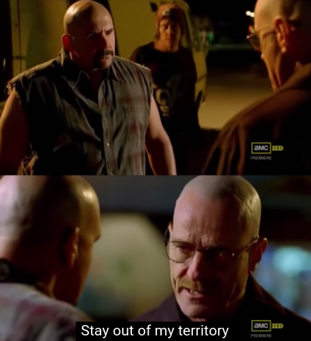 High Quality Walter White Stay out of My Territory Blank Meme Template