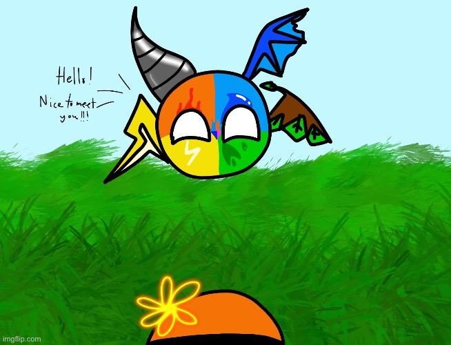 Elementalandiaball! (My SECOND countryball OC) | image tagged in oc | made w/ Imgflip meme maker