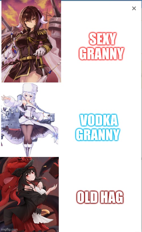 SEXY GRANNY; VODKA GRANNY; OLD HAG | made w/ Imgflip meme maker