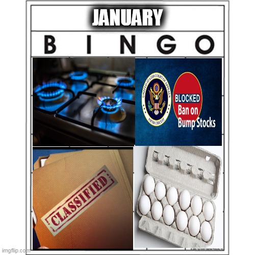Blank Bingo Card | JANUARY | image tagged in bingo,politics,memes | made w/ Imgflip meme maker